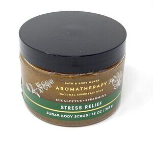 BAth & Body Works Aromatherapy Stress Relief Eucalyptus Spearmint Sugar Body Scr